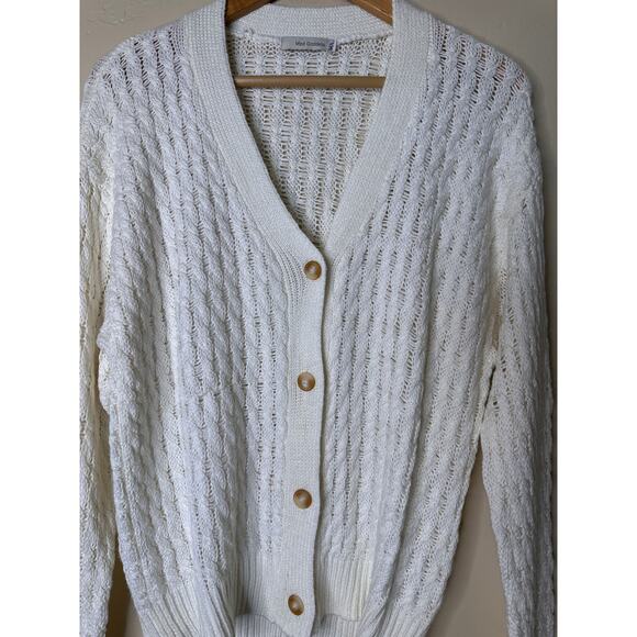 Mod Goddess White Cable Knit Sweater Medium/Large - Picture 3 of 5